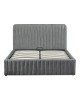 Κρεβάτι διπλό Zilin ύφασμα ανθρακί-beige 160x200εκ Υλικό: FABRIC- PLYWOOD 279-000001