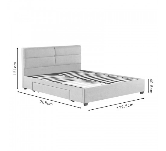 Κρεβάτι διπλό Anay με συρτάρι ύφασμα μπεζ 160x200εκ Υλικό: FABRIC- PLYWOOD 279-000004 Κρεβάτι διπλό Anay με συρτάρι ύφασμα μπεζ 160x200εκ Υλικό: FABRIC- PLYWOOD 279-000004