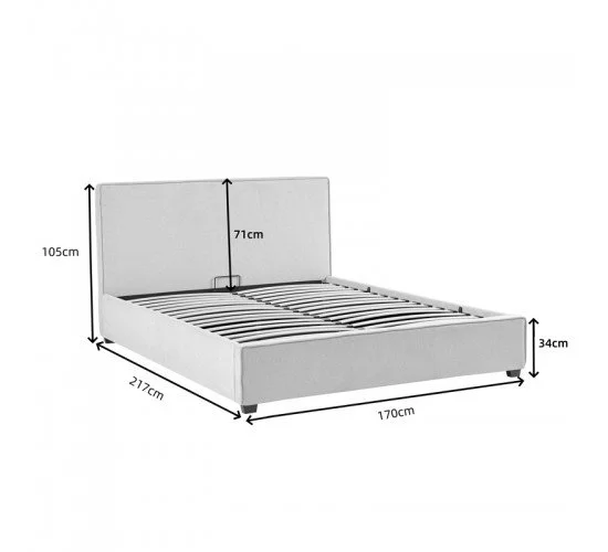 Κρεβάτι διπλό Bedka ύφασμα γκρι 160x200εκ Υλικό: FABRIC- PLYWOOD 279-000012 Κρεβάτι διπλό Bedka ύφασμα γκρι 160x200εκ Υλικό: FABRIC- PLYWOOD 279-000012