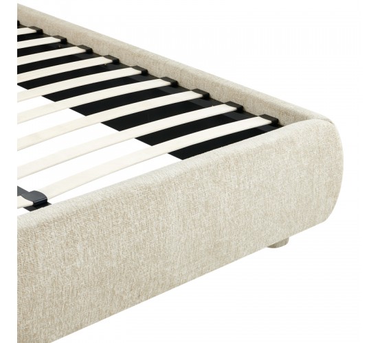 Κρεβάτι Salena ύφασμα σε μπεζ απόχρωση 160x200εκ Υλικό: FABRIC - PLYWOOD 279-000015