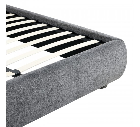 Κρεβάτι Salena ύφασμα σε ανθρακί απόχρωση 160x200εκ Υλικό: FABRIC - PLYWOOD 279-000016