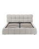 Κρεβάτι Jeby ύφασμα σε κρεμ απόχρωση με αποθηκευτικό χώρο 160x200εκ Υλικό: FABRIC - PLYWOOD - STAINLESS STEEL LEGS 279-000017