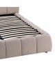 Κρεβάτι Jeby ύφασμα σε μπεζ απόχρωση με αποθηκευτικό χώρο 160x200εκ Υλικό: FABRIC - PLYWOOD - STAINLESS STEEL LEGS 279-000018