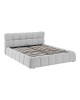 Κρεβάτι Jeby ύφασμα σε γκρι απόχρωση με αποθηκευτικό χώρο 160x200εκ Υλικό: FABRIC - PLYWOOD - STAINLESS STEEL LEGS 279-000019