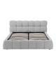 Κρεβάτι Jeby ύφασμα σε γκρι απόχρωση με αποθηκευτικό χώρο 160x200εκ Υλικό: FABRIC - PLYWOOD - STAINLESS STEEL LEGS 279-000019