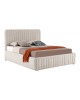 Κρεβάτι διπλό Zilin ύφασμα μπουκλε μπεζ με αποθηκευτικό χώρο 160x200εκ Υλικό: FABRIC- PLYWOOD 279-000022