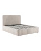 Κρεβάτι διπλό Zilin ύφασμα μπουκλε μπεζ με αποθηκευτικό χώρο 160x200εκ Υλικό: FABRIC- PLYWOOD 279-000022
