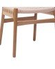 Καρέκλα Safal oak δρυς ξύλο-έδρα εκρού σχοινί 51x50x78εκ Υλικό: FRAME SOLID BEECH WOOD- BACK PLYWOOD - ROPE 281-000003