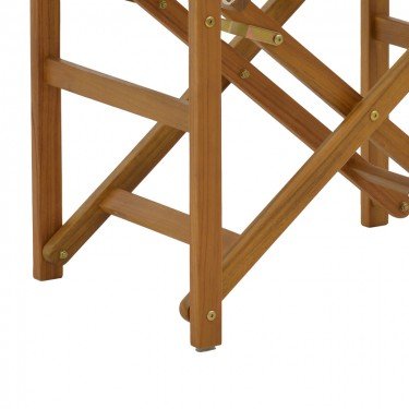 Καρέκλα-πολυθρόνα σκηνοθέτη Bistrual ξύλο ακακίας φυσικό-πανί λευκό 58x50x84.5εκ Υλικό: ACACIA 282-000009