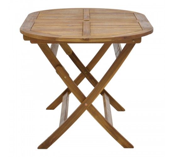 Τραπέζι Falov πτυσσόμενο φυσικό μασίφ ξύλο ακακίας 130x80x72εκ Υλικό: ACACIA 282-000012