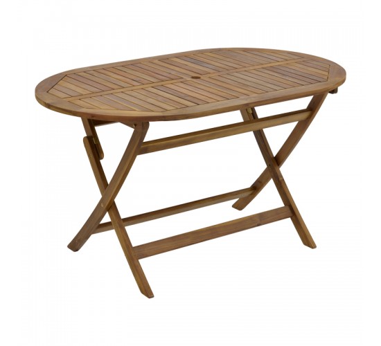 Τραπέζι Falov πτυσσόμενο φυσικό μασίφ ξύλο ακακίας 130x80x72εκ Υλικό: ACACIA 282-000012