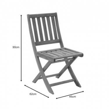 Καρέκλα Elijie πτυσσόμενη ξύλο ακακίας φυσικό 45x62x90εκ Υλικό: ACACIA 282-000016