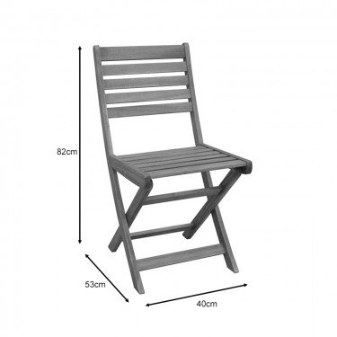 Καρέκλα Fatel πτυσσόμενη ξύλο ακακίας φυσικό 40x53x82εκ Υλικό: ACACIA 282-000017
