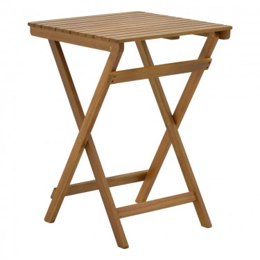 Τραπέζι Lazio πτυσσόμενο φυσικό ξύλο ακακίας 50x50x70εκ Υλικό: ACACIA 282-000018