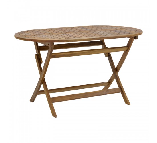 Τραπεζαρία Zerco-Falov σετ 5τεμ φυσικό μασίφ ξύλο ακακίας 130x80x72εκ Υλικό: ACACIA 282-000024