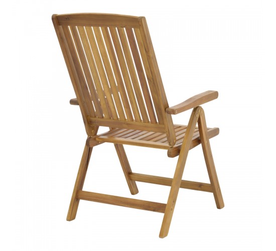 Τραπεζαρία Zerco-Falov σετ 5τεμ φυσικό μασίφ ξύλο ακακίας 130x80x72εκ Υλικό: ACACIA 282-000024