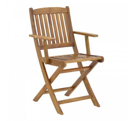 Τραπεζαρία Recofly-Falov σετ 5τεμ φυσικό μασίφ ξύλο ακακίας 130x80x72εκ Υλικό: ACACIA 282-000035