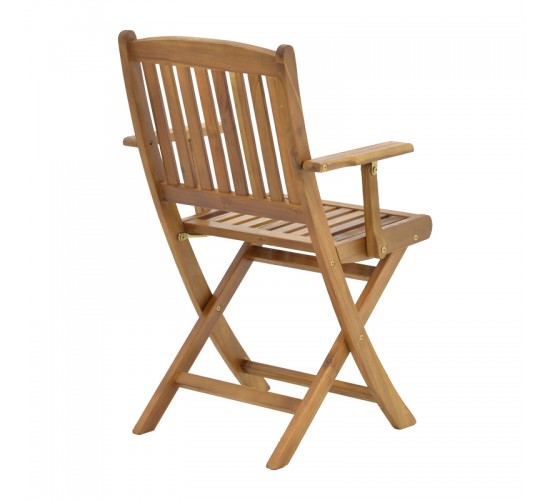 Τραπεζαρία Recofly-Carpuva σετ 3τεμ πτυσσόμενο φυσικό μασίφ ξύλο ακακίας Φ70x74εκ Υλικό: ACACIA 282-000047