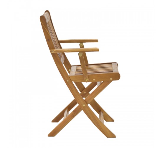 Τραπεζαρία Recofly-Carpuva σετ 3τεμ πτυσσόμενο φυσικό μασίφ ξύλο ακακίας Φ70x74εκ Υλικό: ACACIA 282-000047