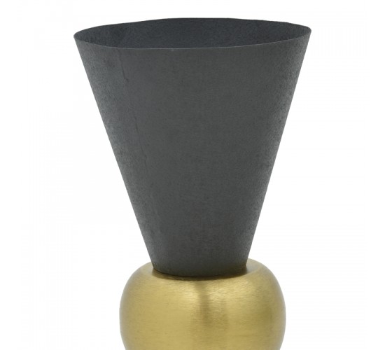 Βάζο Decorasie Inart μαύρο-χρυσό μέταλλο Φ28x65εκ Υλικό: IRON 287-000003 Βάζο Decorasie Inart μαύρο-χρυσό μέταλλο Φ28x65εκ Υλικό: IRON 287-000003