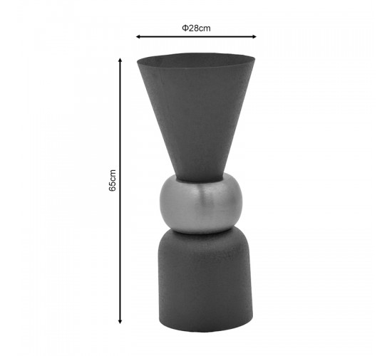 Βάζο Decorasie Inart μαύρο-χρυσό μέταλλο Φ28x65εκ Υλικό: IRON 287-000003 Βάζο Decorasie Inart μαύρο-χρυσό μέταλλο Φ28x65εκ Υλικό: IRON 287-000003