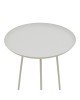 Βοηθητικό τραπέζι Flaz Inart λευκό μέταλλο Φ46x50εκ Υλικό: IRON 287-000023