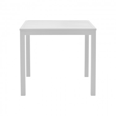 Τραπεζάκι παραλίας Kliton αλουμίνιο σε λευκή απόχρωση 45x45x41εκ Υλικό: ALUMINIUM 288-000023