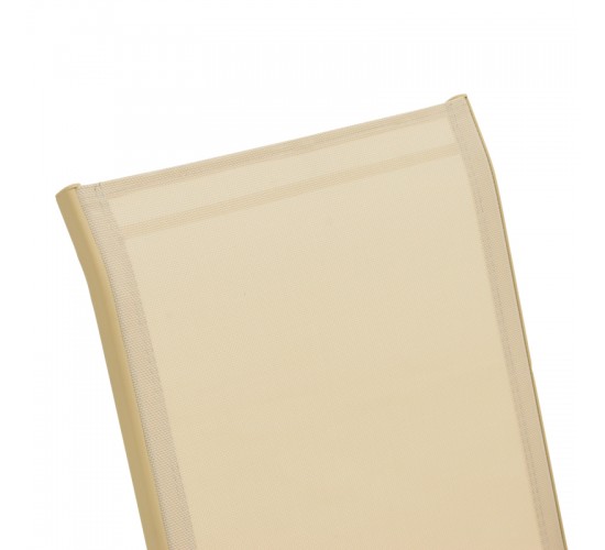 Πολυθρόνα Azelie στοιβαζόμενη αλουμίνιο σε cappuccino- textilene σε μπεζ απόχρωση 56x75x88εκ Υλικό: ALUMINIUM - TEXTILENE (tube：30*20/28*18mm) 288-000039