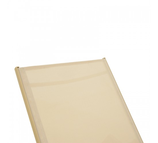 Ξαπλώστρα Boka αλουμίνιο cappuccino- textilene σε μπεζ απόχρωση 60x192x31εκ Υλικό: ALUMINIUM - TEXTILENE (tube：50*25*1.3mm) 288-000040