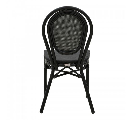 Καρέκλα κήπου Nacia  μαύρο αλουμίνιο-μαύρο textilene 45x59x85εκ 289-000006