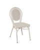 Καρέκλα Nacia στοιβαζόμενη αλουμίνιο-textilene λευκό 45x59x85εκ Υλικό: ALUMINUM-TEXTILENE 289-000023