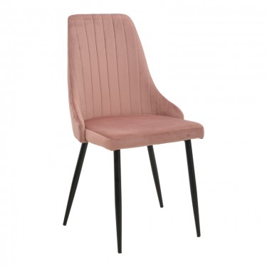 Καρέκλα Azori σάπιο μήλο βελούδο-πόδι μαύρο μέταλλο 49x55x85εκ Υλικό: METAL-VELVET 292-000045