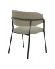 Καρέκλα Morel γκρι ύφασμα-πόδι μαύρο μέταλλο 55x55x76εκ Υλικό: METAL-LINEN 292-000047