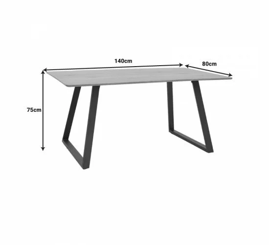 Τραπέζι Winor φυσικό mdf-πόδι μαύρο μεταλλικό 140x80x75εκ Υλικό: MDF-METAL 292-000068 Τραπέζι Winor φυσικό mdf-πόδι μαύρο μεταλλικό 140x80x75εκ Υλικό: MDF-METAL 292-000068