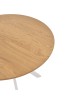 Τραπέζι Xuson φυσικό mdf-πόδι λευκό μέταλλο Φ80x75εκ Υλικό: MDF-METAL 292-000072 Τραπέζι Xuson φυσικό mdf-πόδι λευκό μέταλλο Φ80x75εκ Υλικό: MDF-METAL 292-000072