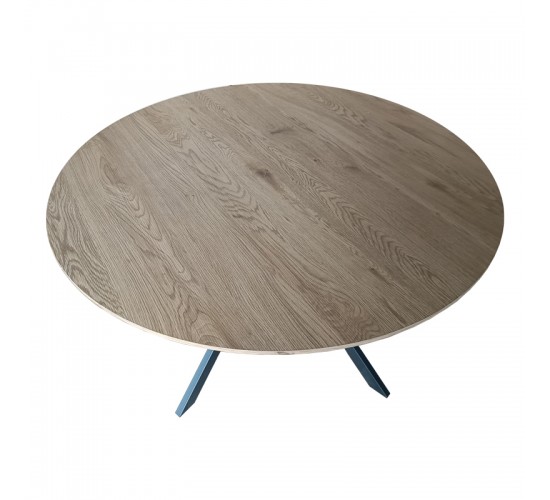 Τραπέζι Xuson φυσικό mdf-πόδι μαύρο μέταλλο Φ120x75εκ Υλικό: MDF-METAL 292-000074 Τραπέζι Xuson φυσικό mdf-πόδι μαύρο μέταλλο Φ120x75εκ Υλικό: MDF-METAL 292-000074