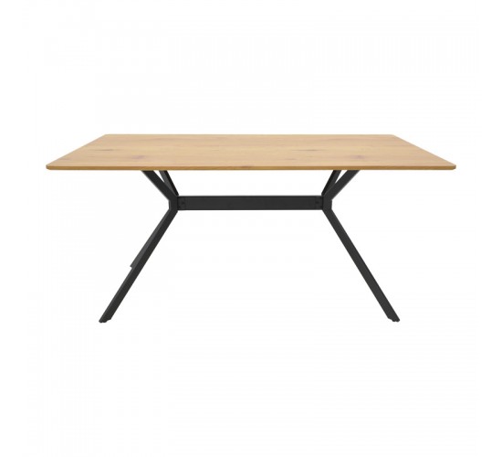 Τραπέζι Nerelis φυσικό mdf και πόδι μαύρο μέταλλο 160x90x75εκ Υλικό: WOOD-METAL 292-000099 Τραπέζι Nerelis φυσικό mdf και πόδι μαύρο μέταλλο 160x90x75εκ Υλικό: WOOD-METAL 292-000099