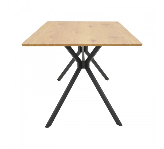 Τραπέζι Nerelis φυσικό mdf και πόδι μαύρο μέταλλο 160x90x75εκ Υλικό: WOOD-METAL 292-000099 Τραπέζι Nerelis φυσικό mdf και πόδι μαύρο μέταλλο 160x90x75εκ Υλικό: WOOD-METAL 292-000099