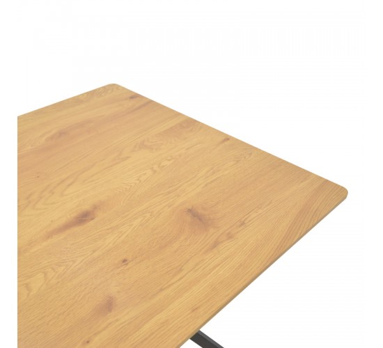 Τραπέζι Nerelis φυσικό mdf και πόδι μαύρο μέταλλο 160x90x75εκ Υλικό: WOOD-METAL 292-000099 Τραπέζι Nerelis φυσικό mdf και πόδι μαύρο μέταλλο 160x90x75εκ Υλικό: WOOD-METAL 292-000099