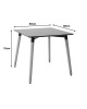 Τραπέζι Natali MDF μαύρο-πόδια φυσικό 80x80x76εκ Υλικό: MDF - BEECH WOOD - METAL 292-000107