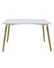 Τραπέζι Natali MDF λευκό-πόδια φυσικό 120x80x76εκ Υλικό: MDF - BEECH WOOD - METAL 292-000108