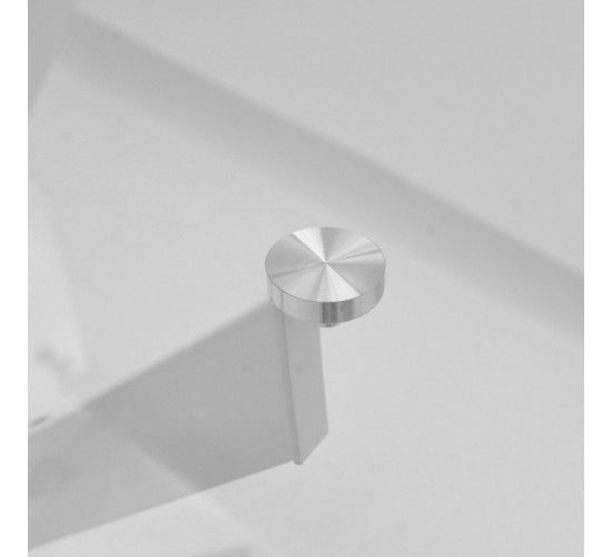 Τραπέζι Antoro γυαλί και μεταλλικά πόδια σε λευκή απόχρωση Φ100x75εκ Υλικό: METAL-GLASS 292-000115