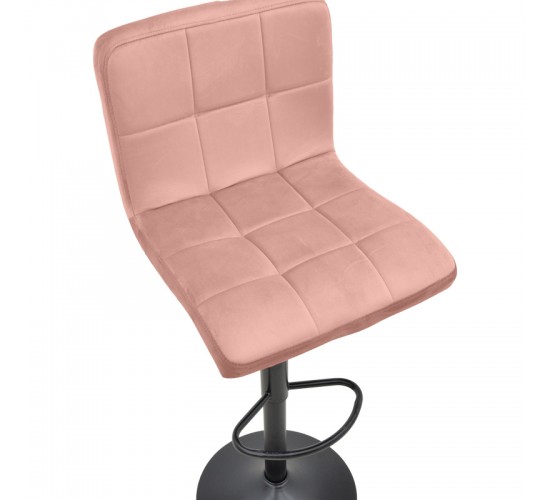 Σκαμπό μπαρ Remina πτυσσόμενο σάπιο μήλο βελούδο-βάση μαύρο μέταλλο 44x44x112εκ Υλικό: METAL-VELVET 292-000117