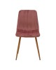 Καρέκλα Noor βελούδο σάπιο μήλο - πόδια σε φυσική απόχρωση 44x53x86εκ Υλικό: METAL-FABRIC 292-000118