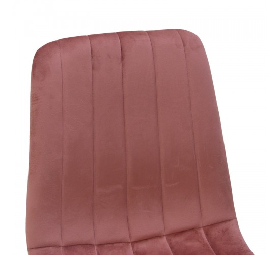 Καρέκλα Noor βελούδο σάπιο μήλο - πόδια σε φυσική απόχρωση 44x53x86εκ Υλικό: METAL-FABRIC 292-000118