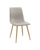 Καρέκλα Noor βελούδο γκρι - πόδια σε φυσική απόχρωση 44x53x86εκ Υλικό: METAL-FABRIC 292-000119