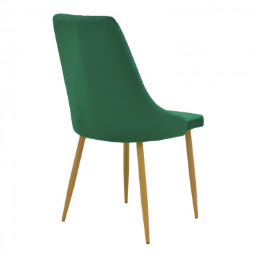 Καρέκλα Azori κυπαρισσί βελούδο με μεταλλικό πόδι σε φυσική απόχρωση 49x55x85εκ Υλικό: METAL - VELVET 292-000121