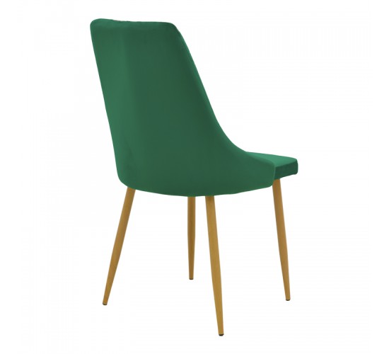 Καρέκλα Azori κυπαρισσί βελούδο με μεταλλικό πόδι σε φυσική απόχρωση 49x55x85εκ Υλικό: METAL - VELVET 292-000121