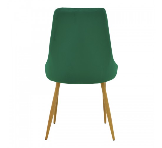 Καρέκλα Azori κυπαρισσί βελούδο με μεταλλικό πόδι σε φυσική απόχρωση 49x55x85εκ Υλικό: METAL - VELVET 292-000121