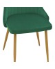 Καρέκλα Azori κυπαρισσί βελούδο με μεταλλικό πόδι σε φυσική απόχρωση 49x55x85εκ Υλικό: METAL - VELVET 292-000121